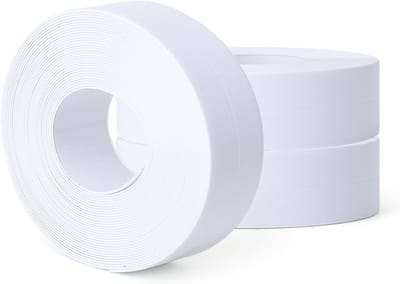 3-delige 22mm x 5m Zelfklevende Witte Rand Tape voor Meubelherstel, PVC Melamine Randstrip en Keukenblad Afwerking