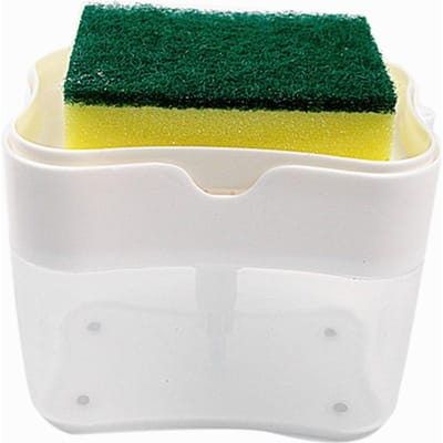 Zeepdispenser Afwasmiddel Dispenser Houder Aanrecht Zeep Pomp Dispenser voor Keuken Spoelbak wit