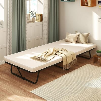 Opklapbed 80 x 190 cm Incl. Traagschuimmatras - Zwaar Metalen Frame