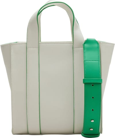 s.Oliver Handtas Schoudertas Shopper Small Beige Wit