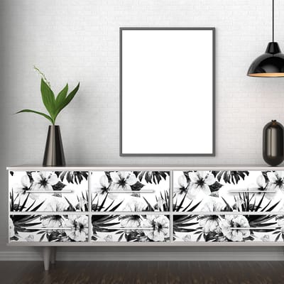 Belloto sticker met tropisch meubelmotief, 40 x 60 cm