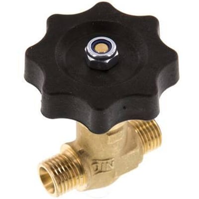 G1/4 Buitendraad Messing Naaldafsluiter NBR 40 bar - NLB - NLB-014-A