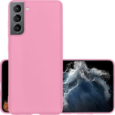 Hoesje - Geschikt voor Samsung Galaxy S22 - Sterk & Shockproof - Hoes Cover - Siliconen Case - Lichtroze