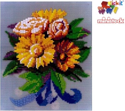 Stick-it Bloemenboeket #3, ca. 1.900 steentjes, compatibel met Ministeck