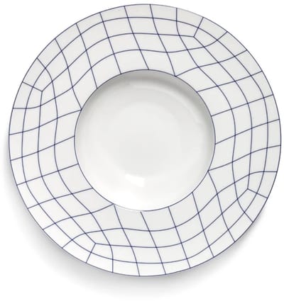 Serax Ann Van Hoey Nido diep bord klein centraal D28cm blauw /wit