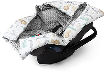 Zachte Wikkeldeken voor Babysit - Geschikt voor Maxi Cosi, Buggy en Driepuntsgordel - Dierenprint