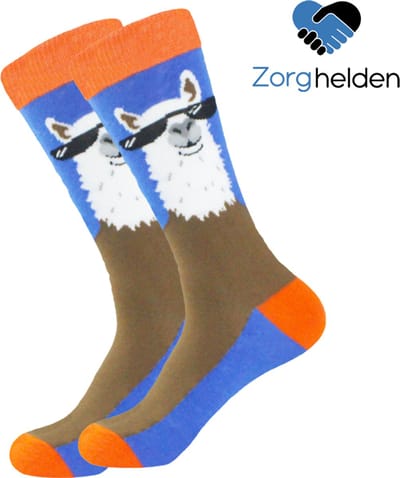 Zorghelden® Verpleegkundige sokken "Cool Alpaca" - Zuster sokken - Verpleegkundige cadeau - Verpleegkundige accessoires - Medische sokken - Nurse sokken