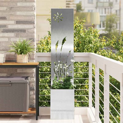 vidaXL - Tuin - Privacy - Scherm - Fretwerk - Zilver - 32 - x - 32 - x - 150 - cm