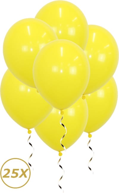Gele Helium Ballonnen Verjaardag Versiering Feest Versiering Ballon Geel Decoratie - 25 Stuks