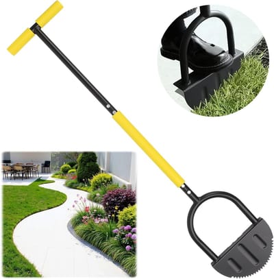 Grasrand Cutter 108 cm met Voetsteun, Ideaal voor Gras, Opritten en Tuinranden, Efficiënte Grasrand Trimmer