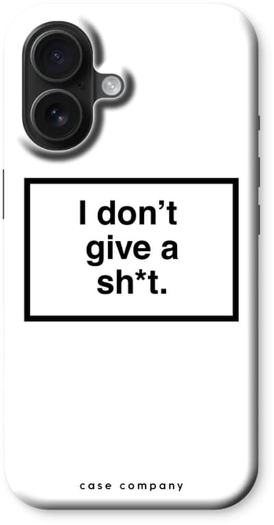 Case Company® - Hoesje geschikt voor iPhone 16 hoesje - Don't give a shit - Tough Case - Maximale Bescherming alle Kanten en Schermrand