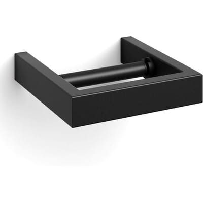 Zack Linea toiletrolhouder zwart RVS