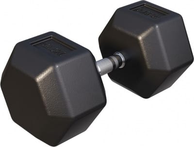 Gorilla Sports Dumbbell - 1 x 42,5 kg - Gietijzer - Hexagon - Halter