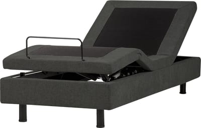CASTELLAN - Eenpersoonsbed - Donkergrijs - 80 x 200 cm - Polyester