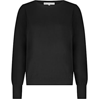 Red Button top SRB4750 Sweet puff sleeve - Black
