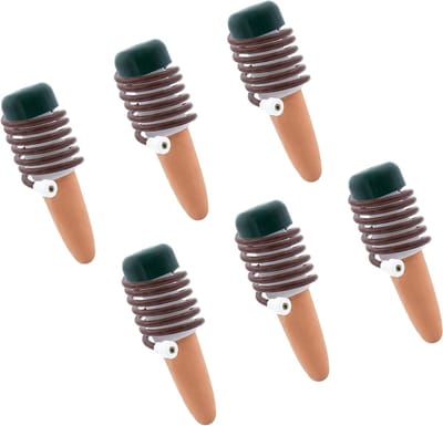 Planten waterdispensers - Zelf watergevers - Planten verzorgen - Automatische irrigatie - Set van 6 - Terracotta groen