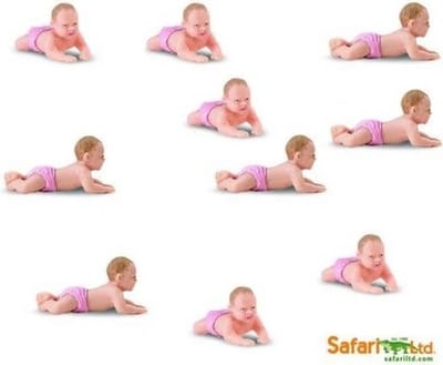 Safari LTD Good Luck Mini figuren - Baby poppetjes met roze luier - 10 stuks