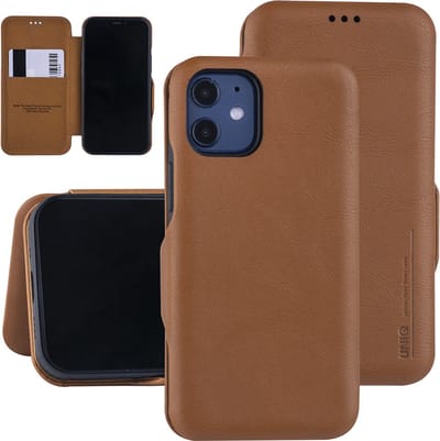 UNIQ Accessory LichtBruin hoesje iPhone 12 Mini - Book Case
