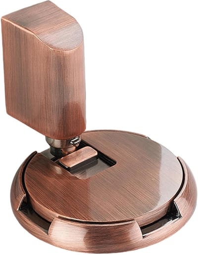 Vloerdeurstop - Deurhouder Deurstopper - Deur Open Houden - Verstelbare Hoogte - 14 x 7 x 7 cm - Brons