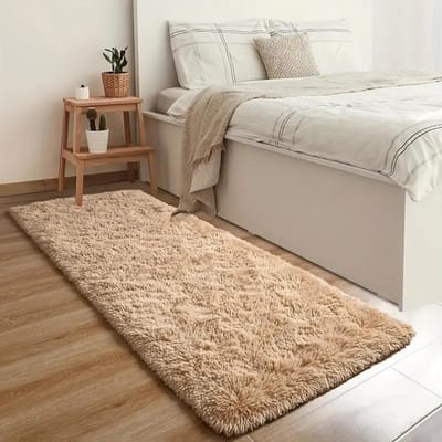 Zacht en pluizig langpolig tapijt, gemakkelijk te onderhouden en machinewasbaar, geschikt als vloerkleed voor de woonkamer, naast de bank of het bed, of als decoratie voor de slaapkamer. 40x60cm 16x24inch brown