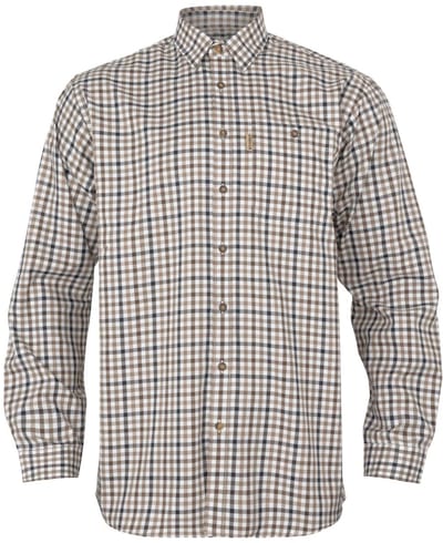 Härkila Milford Overhemd Outdoor Overhemd Scandinavisch Overhemd Jacht Overhemd Lange Mouwen Overhemd Blue/Beige check Maat -XL