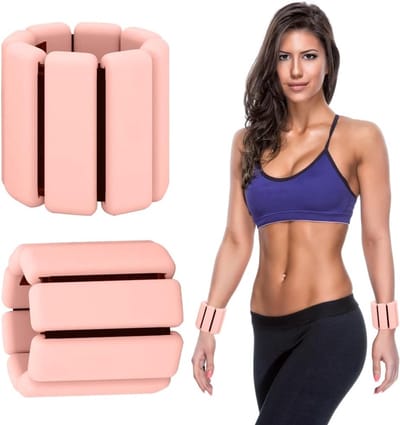 Wrist en Ankle Weights - Verstelbare Polsgewichten - Set van 2 (0.45 kg) - Siliconen Armbanden voor Vrouwen en Mannen - Workouts voor Hiking, Yoga, Pilates en Jogging