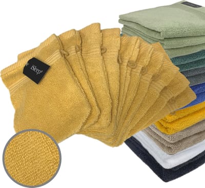 iSleep Terry Washandje - 10 Stuks - 16x22 cm - Oker