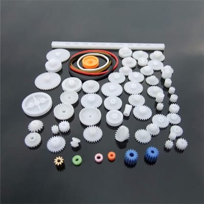 Plastic Tandwielen Set - Robot Onderdelen - Hobby Modellen Bouwen - 56 Soorten Onderdelen - 60 Stuks - Blauw Wit