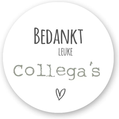 25x Stickers Afscheid leukste collega's - Pensioen - Bedanken Cadeau - Nieuwe Baan - Sluitstickers Pimp Studio