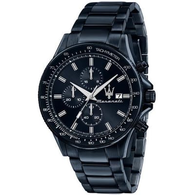 Maserati Sfida chronograaf herenhorloge met blauwe wijzerplaat - Model R8873640023