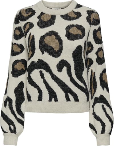 JDY - JDYLORRAINE ANIMAL L/S PULLOVER KNT Dames Trui