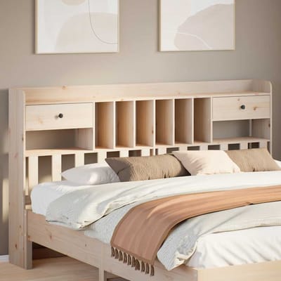 vidaXL - Hoofdbord - met - opbergruimte - 180 - cm - massief - grenenhout