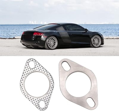 Exhaust Flens Verbinding Kit van RVS met 2 Bouten, Geschikt voor Downpipe, Catback en Demper, Inclusief Pakking en Flens voor Optimale Prestaties