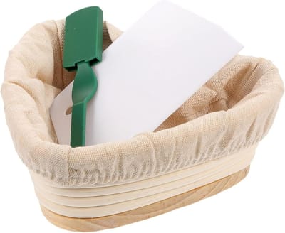 Broodrijsmand Set - Bakkerij mand - Brood bakken - Antiaanbaklaag - 19x14 cm - Natuurlijk