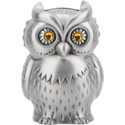 Owl Shaped Saving Pot Metal Handcraft Coin Bank Money Box Home Decoration Gift