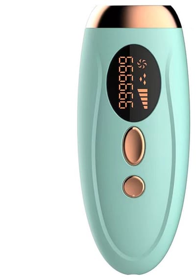 Draagbaar IPL-laserapparaat voor ontharing, 999999 flitsen - permanente en pijnloze ontharing, voor vrouwelijk lichaam en bikinilijn, lichtgroen