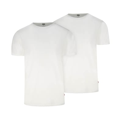 Levi's T-shirt Solid Crew Wit 2Pack - Maat M - Heren - Basic T-shirt