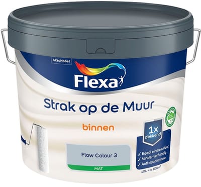Flexa - Strak Op De Muur Binnen Mat - Flow Colour 3 - Mengverf - 10 L
