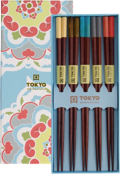 Tokyo Design Studio - Eetstokjes - Cadeau Set - Mandela - Blauw
