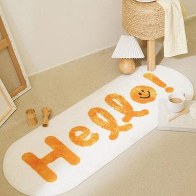 Nachtkastje lang tapijt cartoon patroon brief kat antislip tapijten woonkamer vloermat wateropname tapijten Tapetes De Sala 40x60cm beige