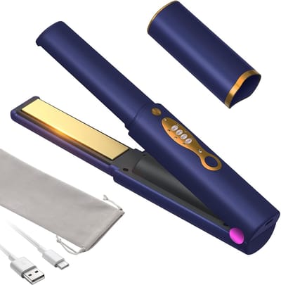 SnelShoppen - Draadloze Stijltang 2-in-1 met 5000 mAh Accu, Mini Reisstijltang, Sneller Opwarmen, 3 Instelbare Temperaturen voor Mannen en Vrouwen, Id
