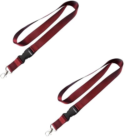 Donkerrood keycord - Keykoord - Sleutelkoord - 50CM - Burgundy - Met los te koppelen deel - 2 stuks - CHPN