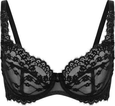 Hunkemöller Dames Lingerie Niet-voorgevormde beugel bh Daisy - Zwart - maat G70