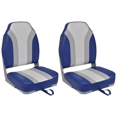vidaXL - Bootstoelen - inklapbaar - 2 - st - met - hoge - rugleuning