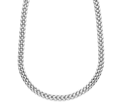 Zilver Gerhodineerde Collier schakel 6 1333943