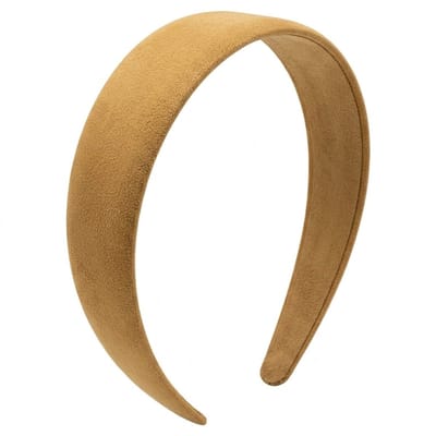 Camelkleurige haarband dames – smalle kunststof diadeem met matte stoflaag – elegante hoofdband voor dagelijks gebruik, styling en modeaccessoires