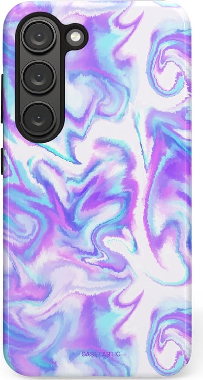 Casetastic Hoesje Geschikt voor Samsung S23 - Stijlvolle Beschermende Duo-layer Case - Tie Dye magie