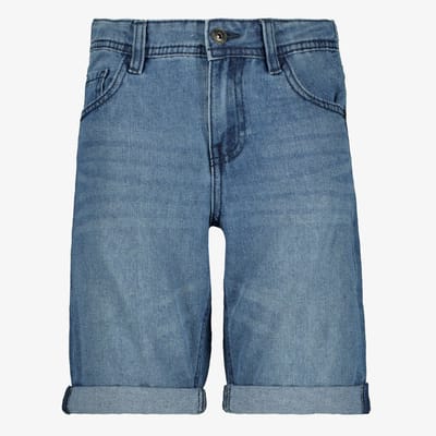 Unsigned jongens denim short medium blauw - Maat 134