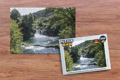 Puzzel Watervallen in het Nationaal park Krka in Kroatië - Legpuzzel - Puzzel 500 stukjes