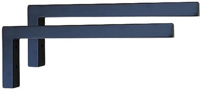 Wastafelconsole L-vorm - Zwart Staal - Set van 2 - 400 x 150 mm
